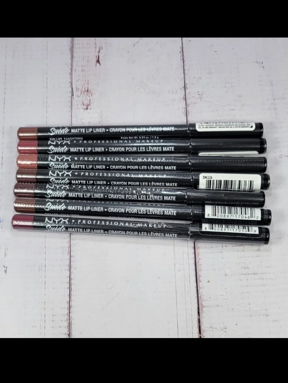 Nyx 7 Piece Suede Matte Lip Liner Bundle NEW!